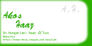 akos haaz business card